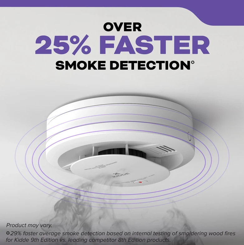 Kidde 30CUD10 Combo Smoke + CO Alarm, 10-Year Battery Powered