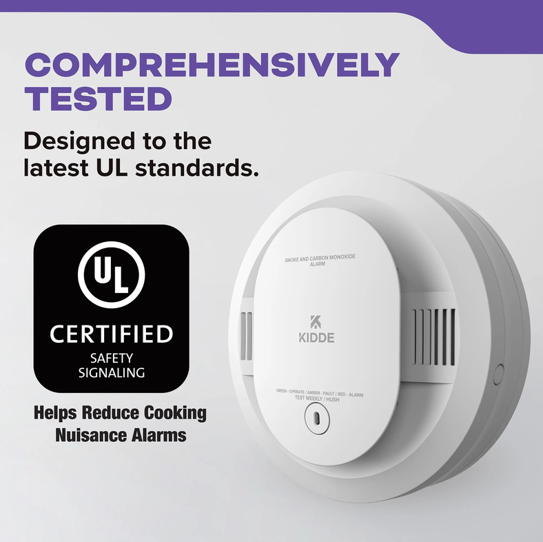 Kidde 30CUDR Combo Smoke + CO Alarm, AA Battery Powered