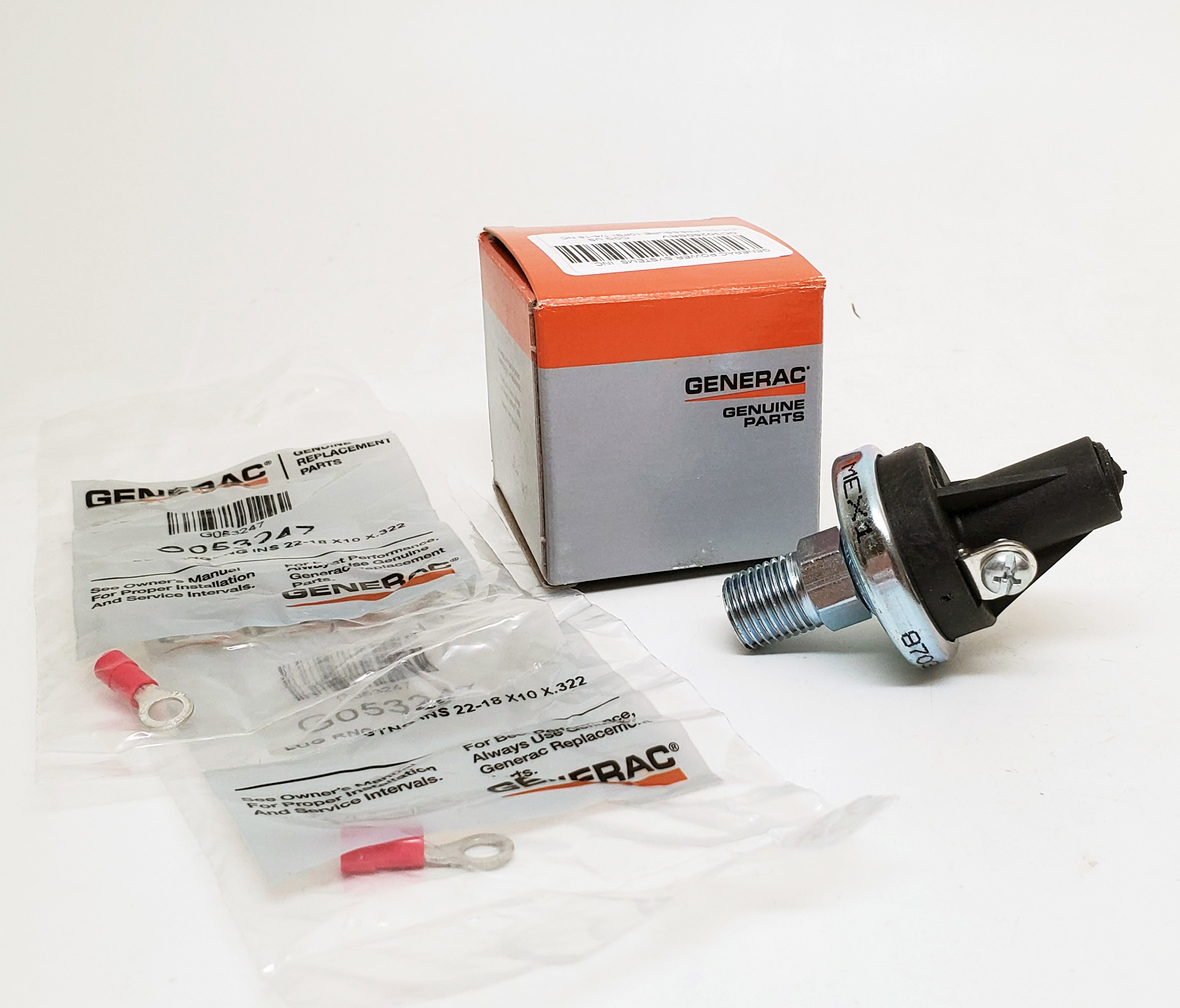 GENERAC 0C30250SRV Oil Pressure Switch Kit 10PSI 1/418 NC (replaces