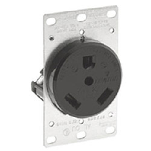 Leviton 7313-S00 - 30 Amp, 125 Volt 2 Pole Flush Mount Straight Blade Receptacle