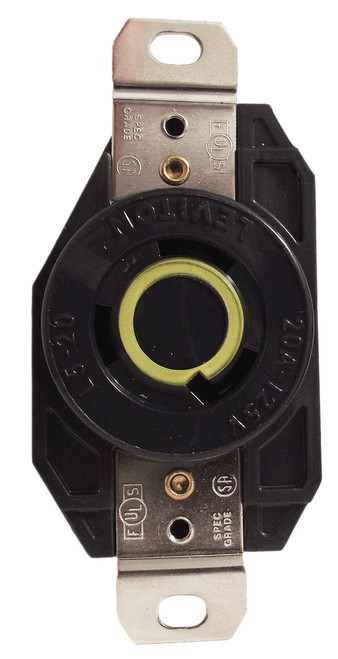 Leviton 2310 - 20 Amp 125 Volt 2 Pole Flush Mount Locking Receptacle