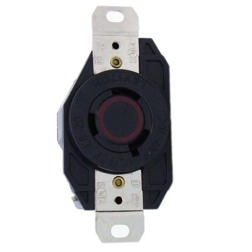 Leviton 2340 - 20 Amp, 480 Volt 2 Pole Flush Mount Locking Receptacle