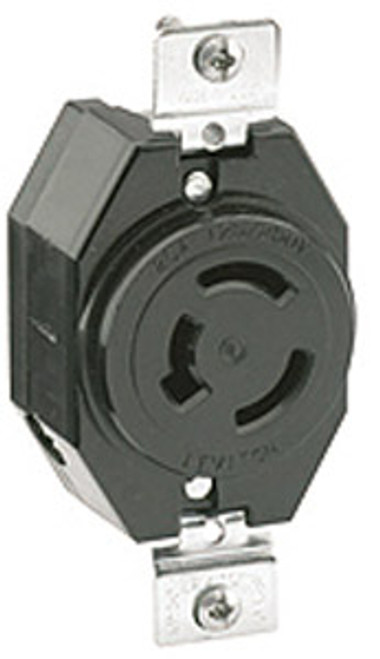 Leviton 7410-B - 20 Amp, 125/208 Volt 3 Phase/Y 4 Pole Flush Mount Locking Receptacle