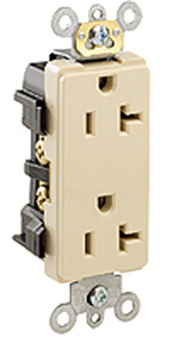 Leviton 16352 - 20A, 125V 2 Pole Decora Plus Duplex Straight Blade Receptacle