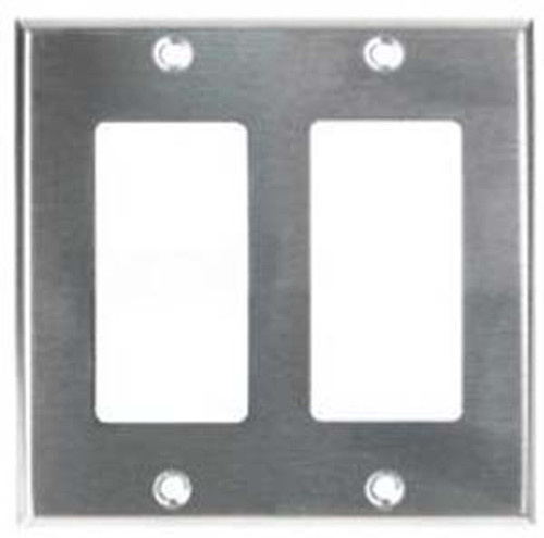 Leviton 84409-40 - 2-Gang Decora/GFCI Device Wallplate