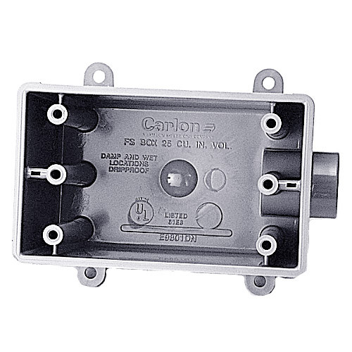 Carlon E9801EN - 3/4" 1-Gang Rigid Non-metallic Conduit - Switch Box (FDE)