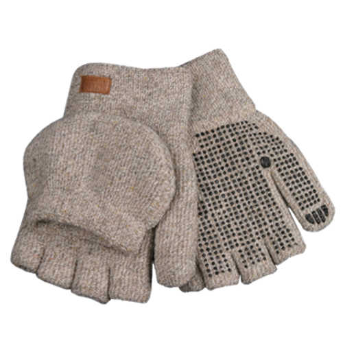 Kinco 5210-L - Lined Half Finger w/ PVC Dots Ragg Wool Gloves