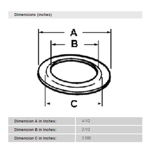 Bridgeport 1087 - 3" - 2" Reducing Washer