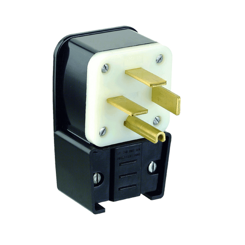 LEVITON 8462-P - PLUG 60A250V3P4W 15-60P ANGL BLACK