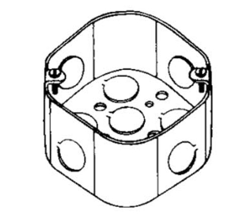 Crouse-Hinds TP288 - Octagon Box 4 Knockouts 1/2" Deep