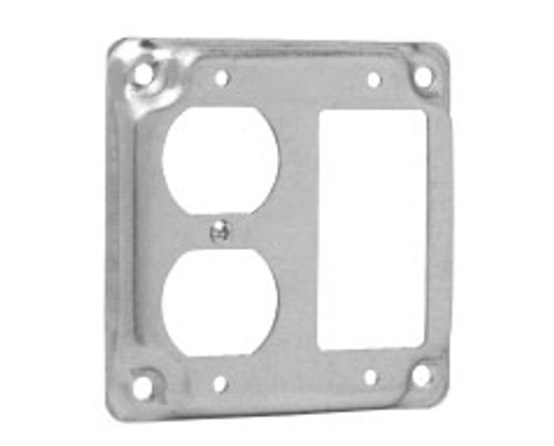 Crouse-Hinds TP515 - 4" Square Box Surface Cover Duplex Receptacle
