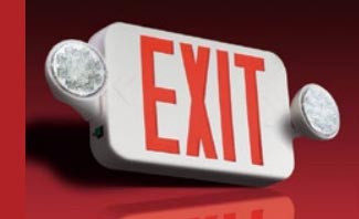 Lightalarms UQLXN500R2LEDRID - LED Combo Red Exit with Remote