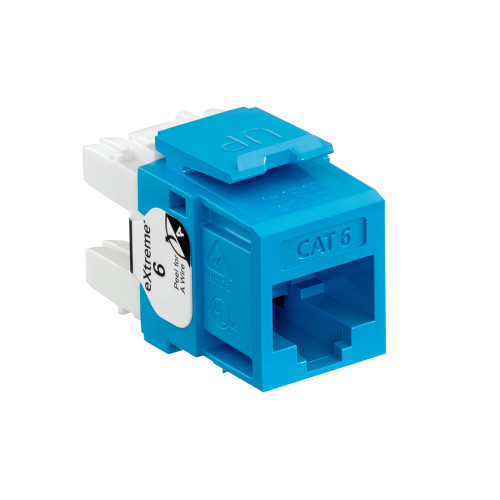 Leviton 61110-RL6 eXtreme Cat 6 QuickPort Jack - BLUE