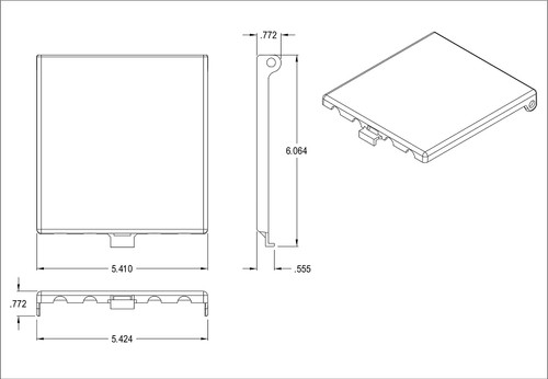 Arlington DBV2W In Box Replacement Cover 2-Gang Vertical - White