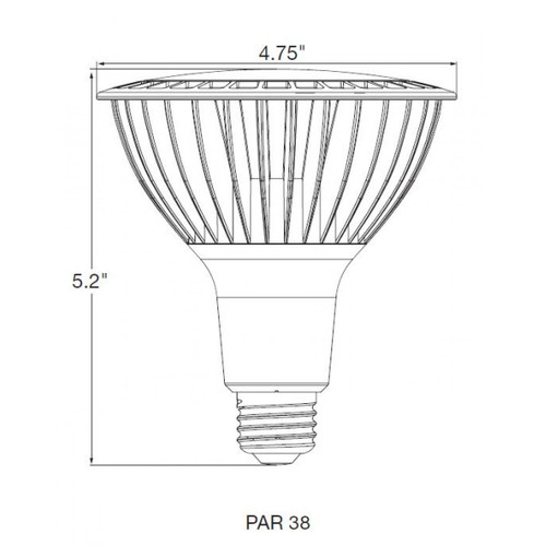 Satco S22253 33 Watt PAR38 33 Watt PAR38 High Lumen LED; 5000K; Medium base; 120 Volt LED Bulb