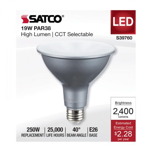  Satco S39760 - 19 Watt PAR38 High Lumen LED Bulb