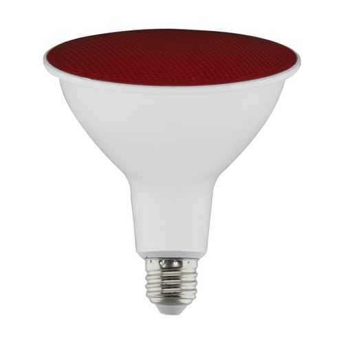 Satco S29480- 11.5 Watt PAR38 LED; Red; 90 degree Beam Angle; Medium base; 120 Volt LED Bulb 045923294808