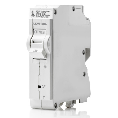 LB120-GFT LEVITON 20A 1-Pole GFCI Thermal Magnetic Branch Circuit Breaker LB120-GFT LEVITON 20A 1-Pole GFCI Thermal Magnetic Branch Circuit Breaker