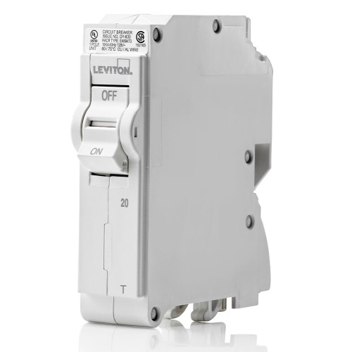 LB120-T LEVITON 20A 1-Pole Standard Thermal Magnetic Branch Circuit Breaker LB120-T LEVITON 20A 1-Pole Standard Thermal Magnetic Branch Circuit Breaker