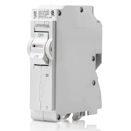 LEVITON 30A 1-Pole Standard Thermal Magnetic Branch Circuit Breaker LEVITON 30A 1-Pole Standard Thermal Magnetic Branch Circuit Breaker