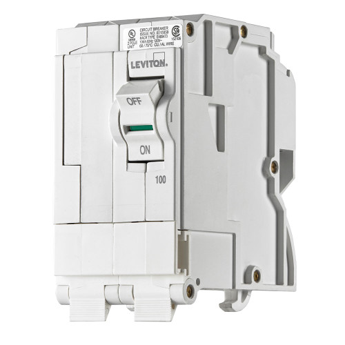 LEVITON 100A 2-Pole Standard Hydraulic Magnetic Branch Circuit Breaker LEVITON 100A 2-Pole Standard Hydraulic Magnetic Branch Circuit Breaker