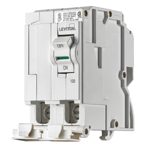 LEVITON 100A 2-Pole Standard Hydraulic Magnetic Branch Circuit Breaker LEVITON 100A 2-Pole Standard Hydraulic Magnetic Branch Circuit Breaker