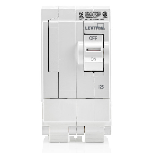 LEVITON 125A 2-Pole Standard Hydraulic Magnetic Branch Circuit Breaker LEVITON 125A 2-Pole Standard Hydraulic Magnetic Branch Circuit Breaker