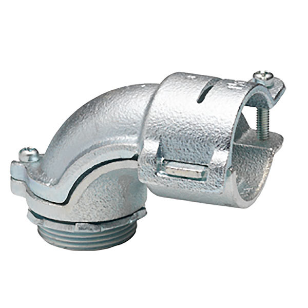 Bridgeport 807 1in Malleable Iron 90 Flexible Metal Conduit Connector