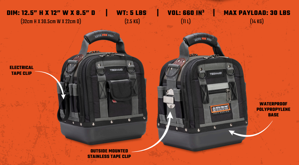 Veto Pro Pac TECH-MCT Compact Tool Bag