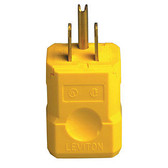 Leviton 5256-VY - 15 Amp 125 Volt, NEMA 5-15P 2P 3W Plug Straight Blade - Yellow