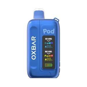 Oxbar Ice-Nic Control 35K Jolly Blue Pop Disposable Vape - Black Coral