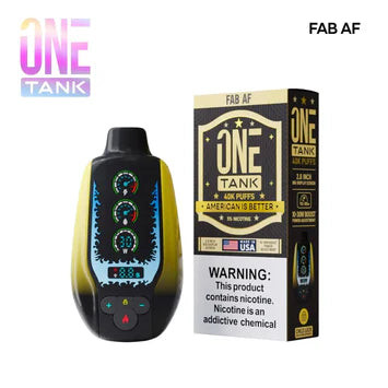 Fab AF - One Tank 40K disposable vape packaging 