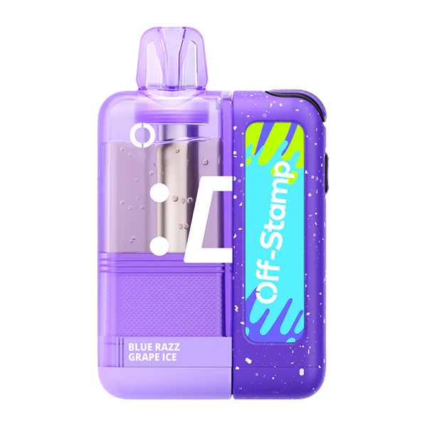 Blue Razz Grape Ice Disposable Vape Off Stamp X Cube Crystal 35K Kit