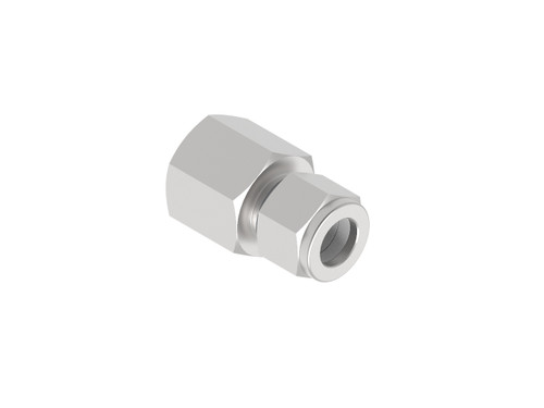 STRAIGHT FEMALE CONNECTOR 3/8" OD x 1/2" NPT - AISI 316L