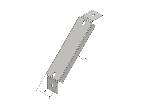 Cover accessory  H.D.G. 90° OUTSIDE 050 x 020 R=150 Th=1mm