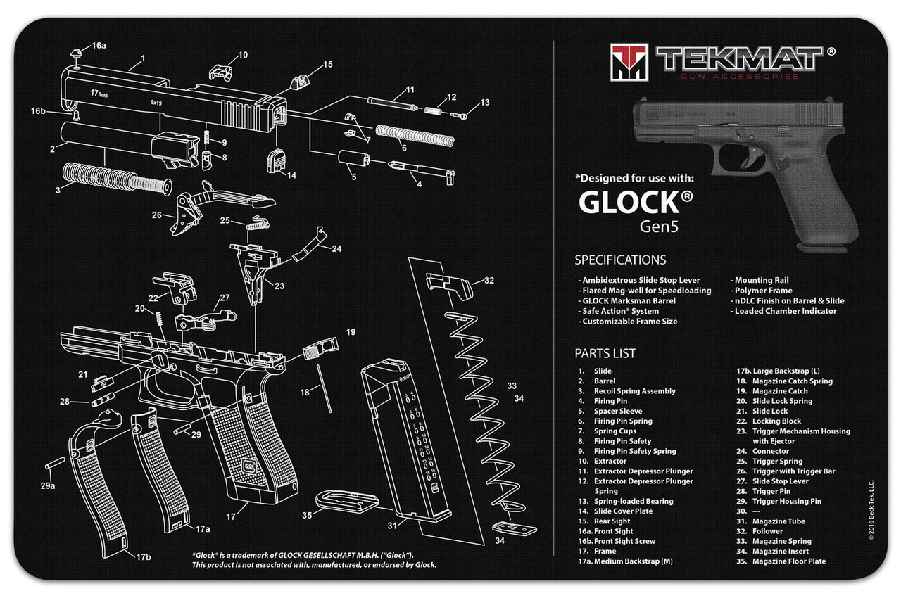 Glock Gen5 Gun Cleaning Mat