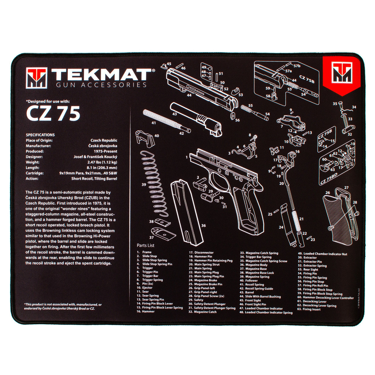 CZ 75 Ultra Premium Gun Cleaning Mat