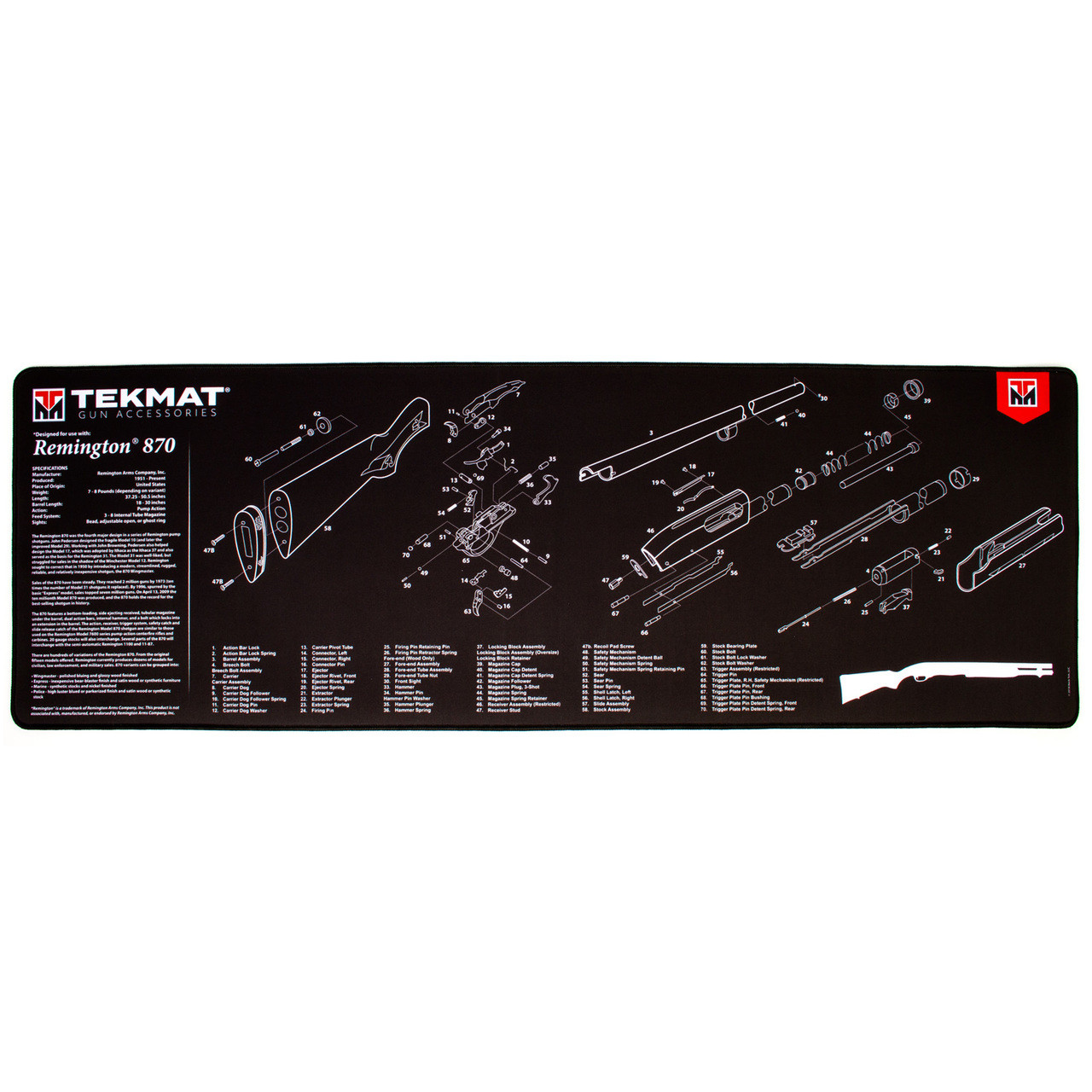 Remington 870 Ultra Premium Gun Cleaning Mat