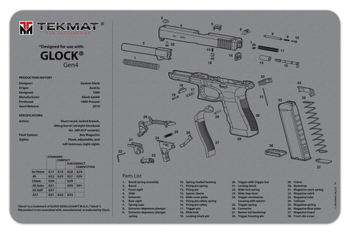 TekMat Armorer's Bench Gun Cleaning Mat (Model: GLOCK 17), Accessories &  Parts, Tools -  Airsoft Superstore