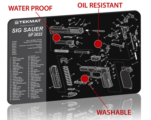 Gun Cleaning Mat for Sig Sauer SP2022