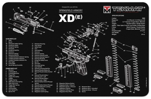 XDe TekMat gun cleaning mat features