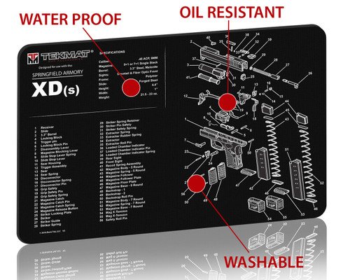 Gun Cleaning TekMat for the Springfield Armory XDs