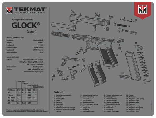 Glock Gen4 Gun Cleaning Mat