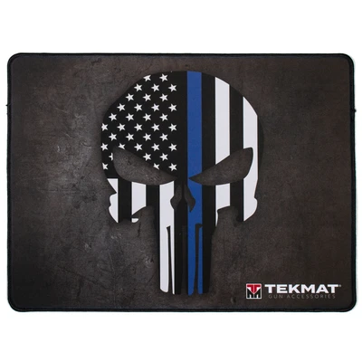 Thin Blue Line Punisher Police Support Ultra Premium TekMat gun cleaning mat