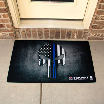 Love Thin Blue Line Door Mat - Thin Blue Line Shop