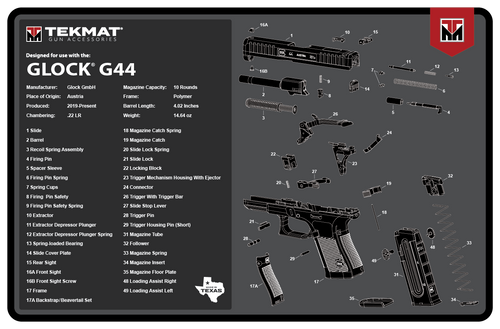  TekMat Glock Gun Cleaning Mat, Black : Sports & Outdoors