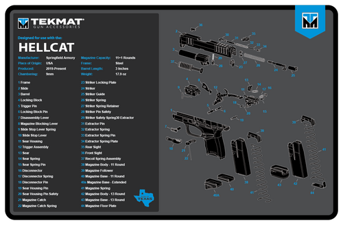 Springfield Armory Hellcat Blue TekMat