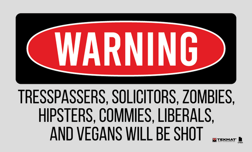 Trespassers Will Be Shot Floor Mat