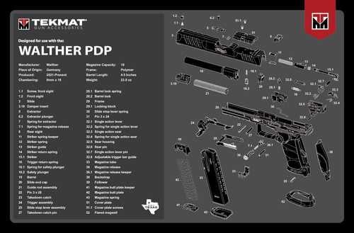 Walther PDP TekMat Gun Cleaning Mat