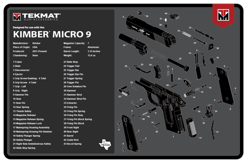 Kimber Micro 9 Gun Cleaning Mat